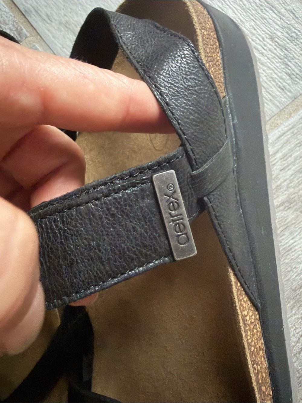 Artrex Comfort Leather Black Women's Slip-On Sandal 10 - Picture 5 of 9